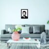 FONDO3CF SSDECO.es | Cuadro Decorativo de Pared Jesse Pinkman - Arte en Madera Negro con Fondo Blanco, 30x41 cm - Decoración Moderna para Salón, Dormitorio y Oficina